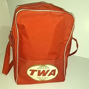 1960s Vintage TWA Trans World Airlines flight bag